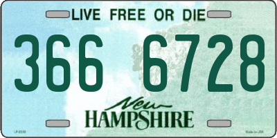 NH license plate 3666728