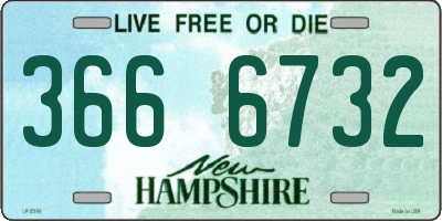 NH license plate 3666732