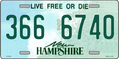 NH license plate 3666740