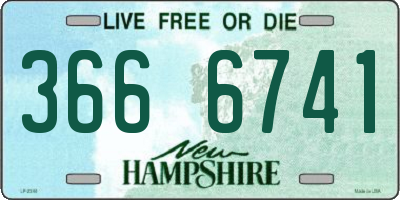 NH license plate 3666741