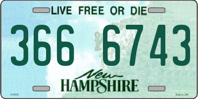NH license plate 3666743