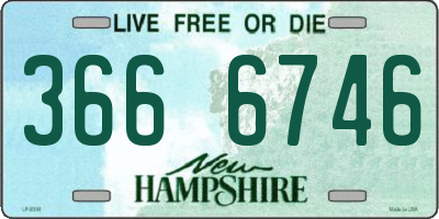 NH license plate 3666746