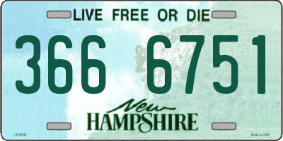 NH license plate 3666751