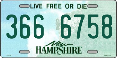 NH license plate 3666758