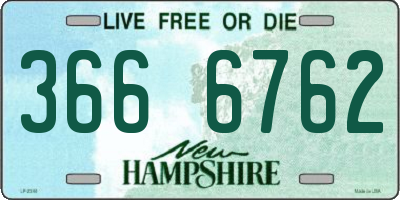 NH license plate 3666762