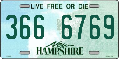 NH license plate 3666769