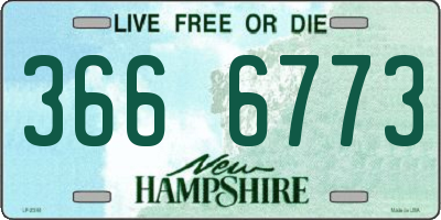 NH license plate 3666773