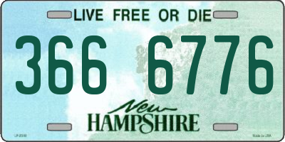 NH license plate 3666776