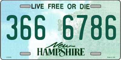 NH license plate 3666786