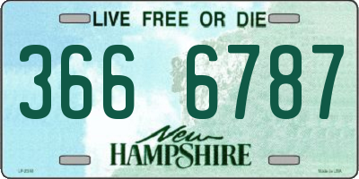 NH license plate 3666787