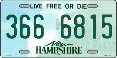 NH license plate 3666815
