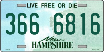 NH license plate 3666816