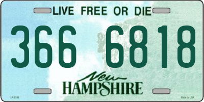 NH license plate 3666818