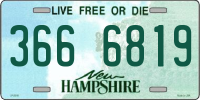 NH license plate 3666819