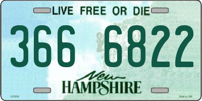 NH license plate 3666822