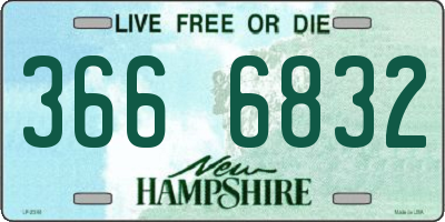 NH license plate 3666832