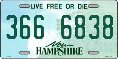 NH license plate 3666838