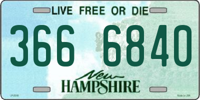 NH license plate 3666840
