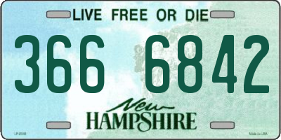 NH license plate 3666842
