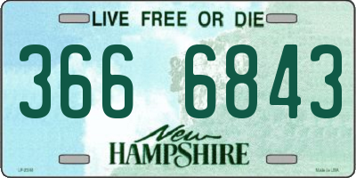 NH license plate 3666843
