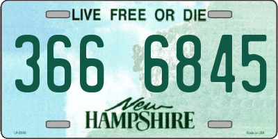 NH license plate 3666845