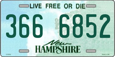 NH license plate 3666852
