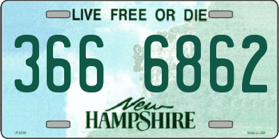 NH license plate 3666862