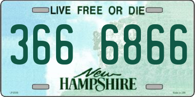 NH license plate 3666866