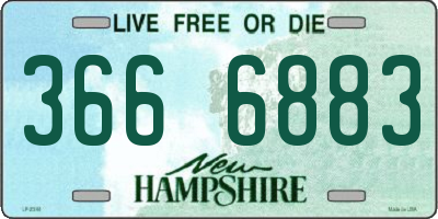 NH license plate 3666883