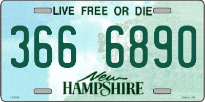 NH license plate 3666890