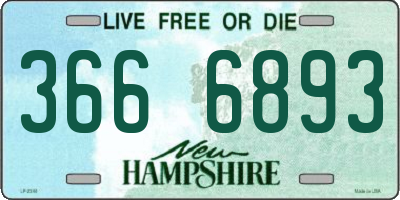 NH license plate 3666893