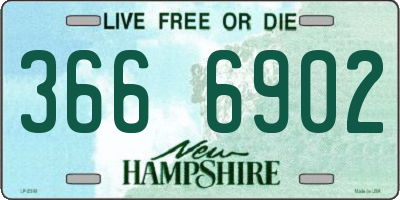 NH license plate 3666902