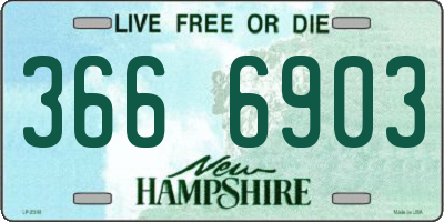 NH license plate 3666903