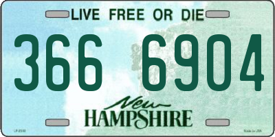 NH license plate 3666904
