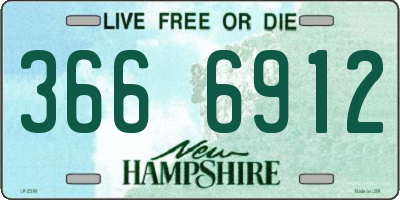 NH license plate 3666912