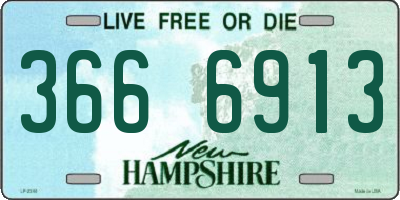 NH license plate 3666913