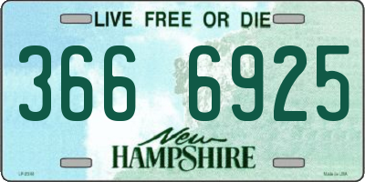 NH license plate 3666925