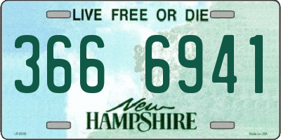 NH license plate 3666941