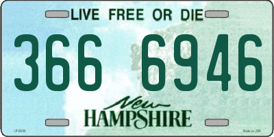 NH license plate 3666946