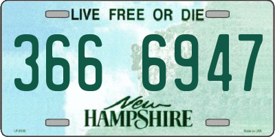 NH license plate 3666947