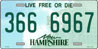 NH license plate 3666967