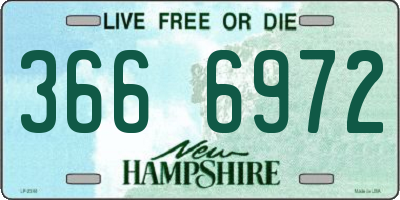 NH license plate 3666972