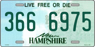 NH license plate 3666975