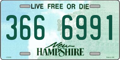 NH license plate 3666991