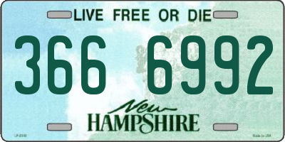 NH license plate 3666992
