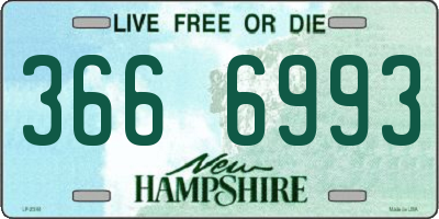 NH license plate 3666993