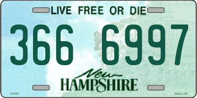 NH license plate 3666997