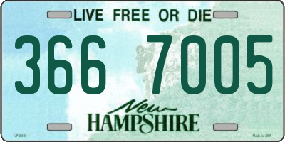 NH license plate 3667005