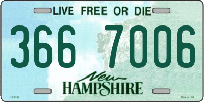 NH license plate 3667006