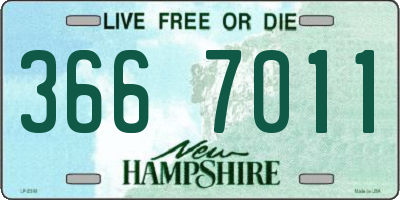NH license plate 3667011